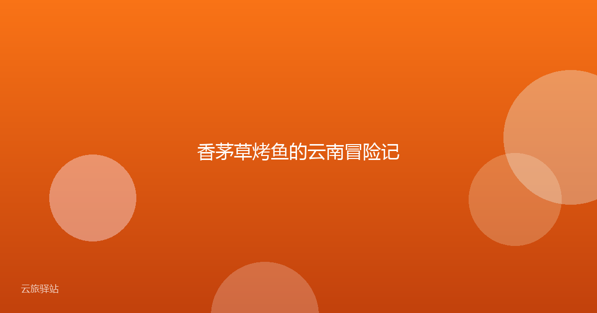 香茅草烤鱼的云南冒险记